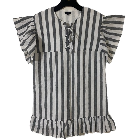 Who What Wear Women’s Ruffled Sleeve Mini Dress Size Large NWOT - Picture 3 of 11